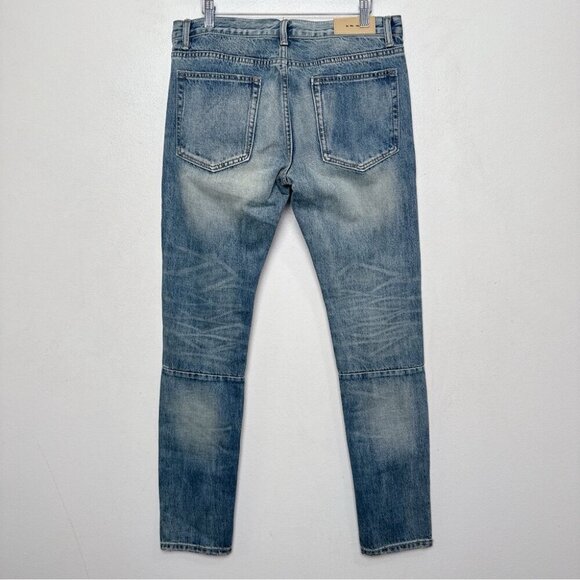 MNML Mens 32 Washed Slim Fit Double Knee Jeans - Picture 13 of 13